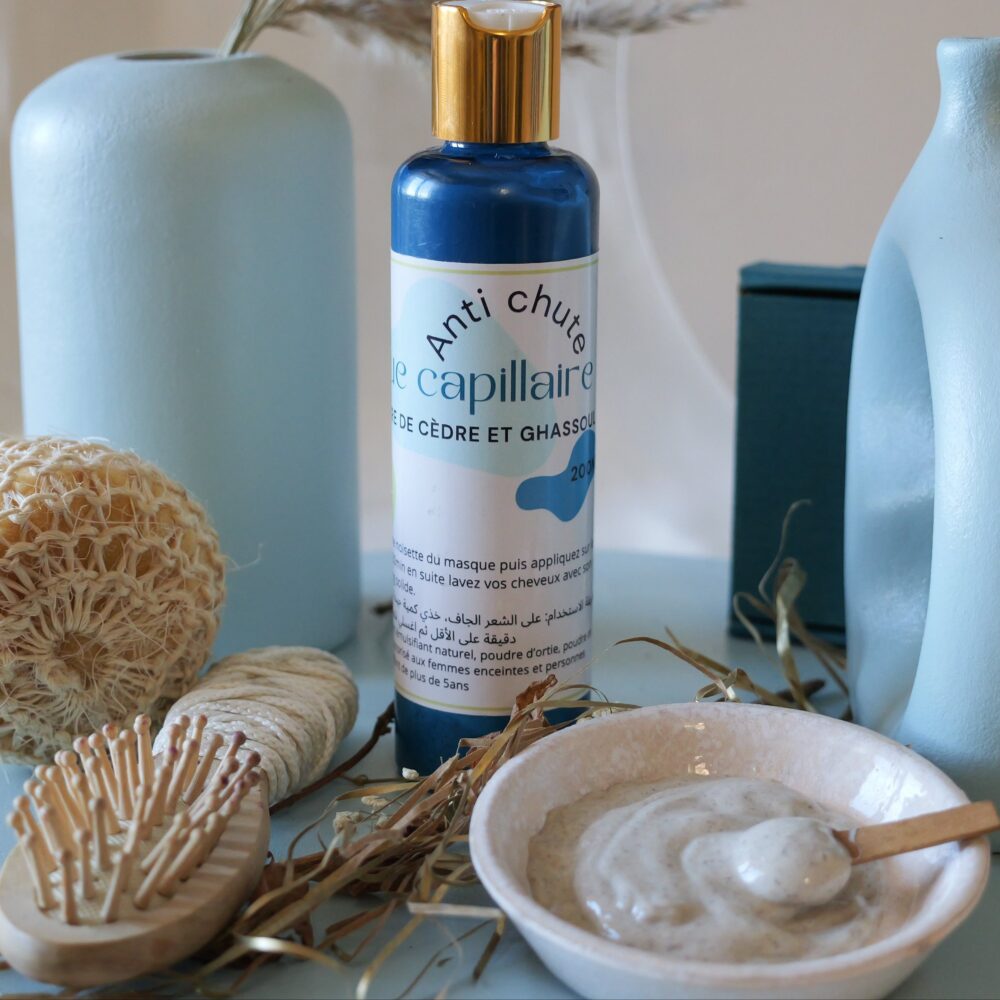 Masque capillaire à l'ortie, ghassoul et poudre cèdre