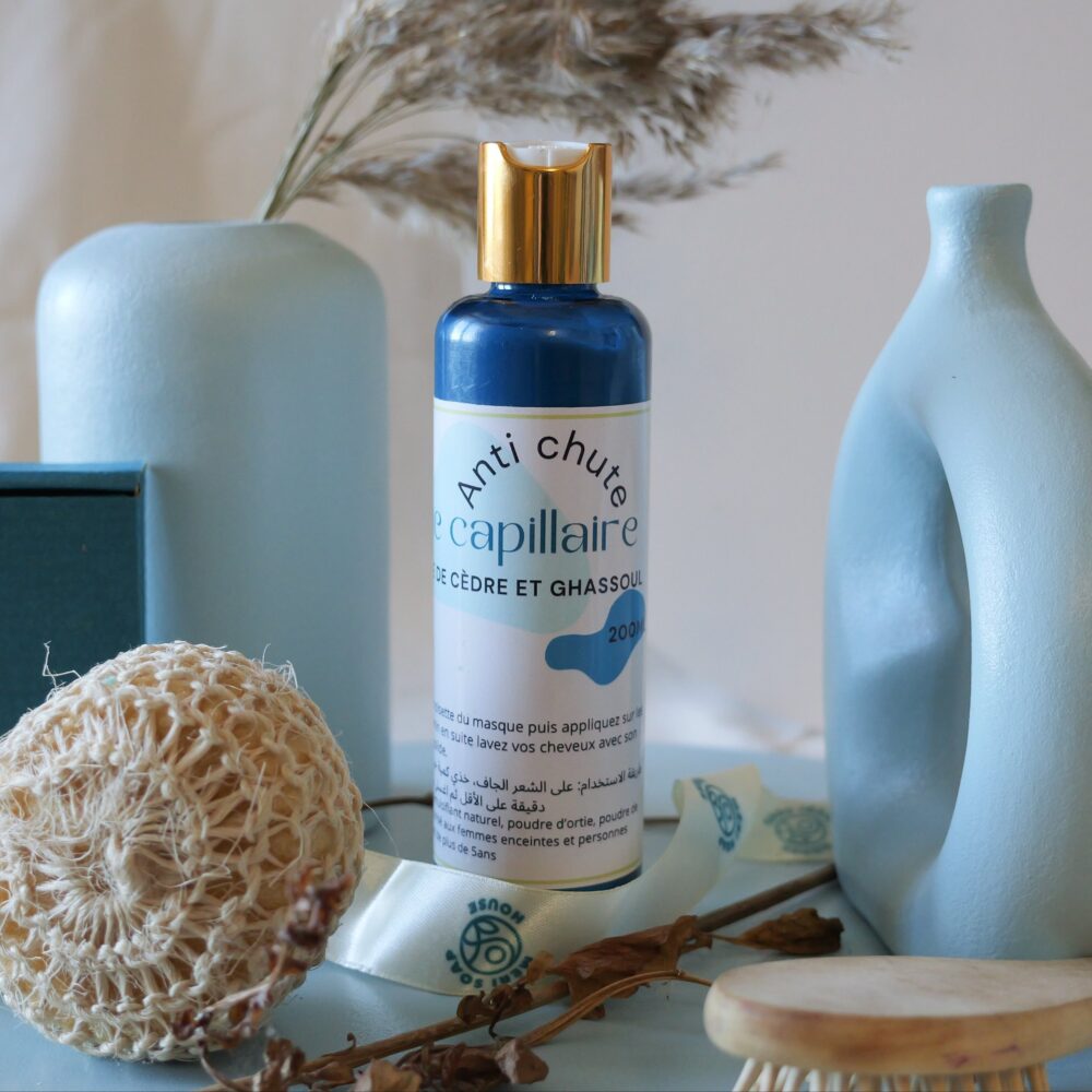 Masque capillaire à l'ortie, ghassoul et poudre cèdre