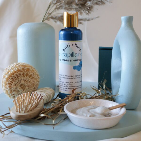 Masque capillaire à l'ortie, ghassoul et poudre cèdre