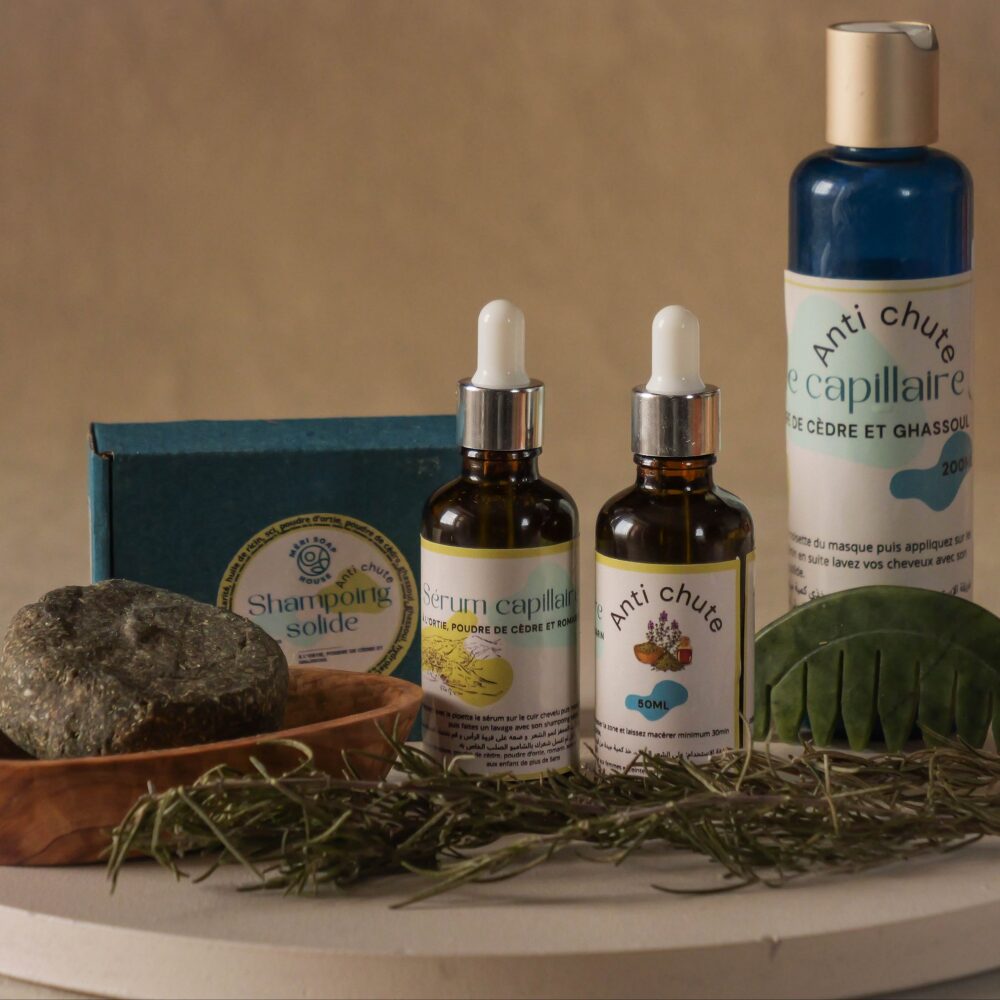 Masque capillaire à l'ortie, ghassoul et poudre cèdre