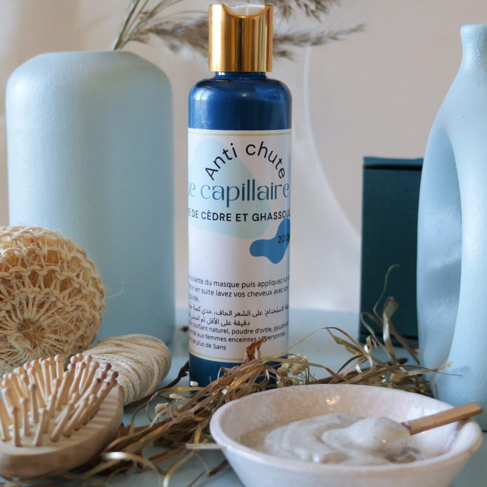 Masque capillaire à l'ortie, ghassoul et poudre cèdre