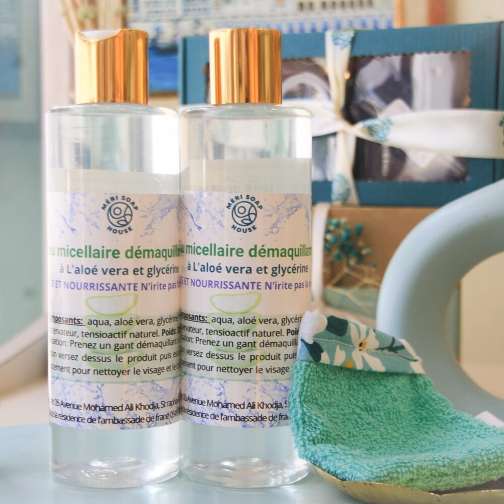 Eau micellaire à l'aloé vera et glycérine