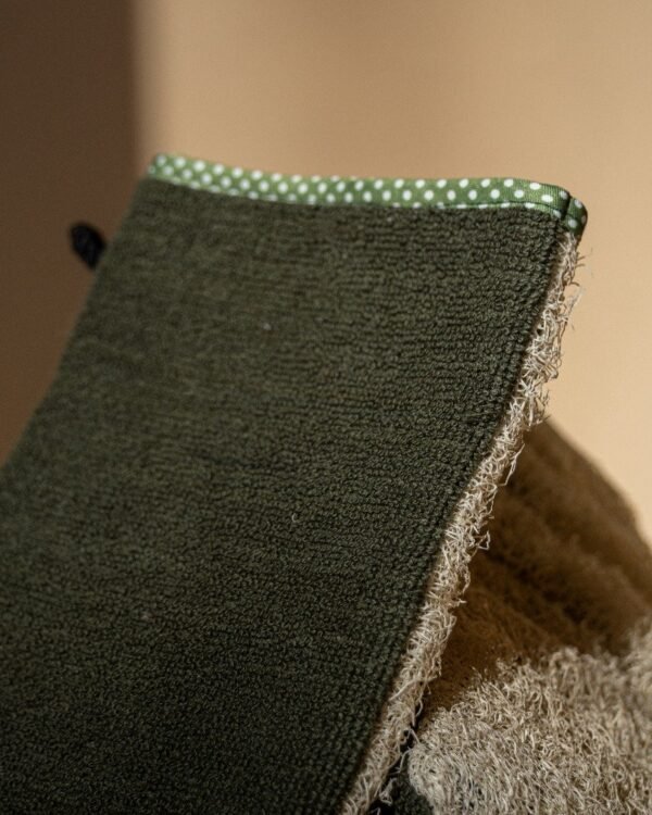 Gant de toilette avec crin