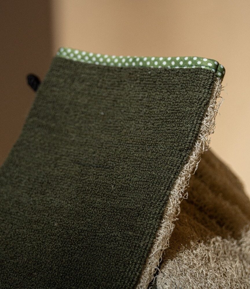 Gant de toilette avec crin