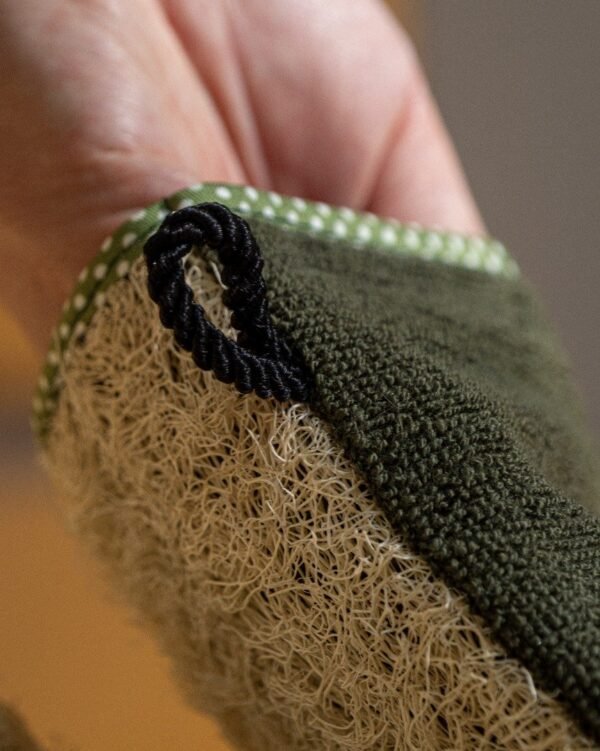 Gant de toilette avec crin