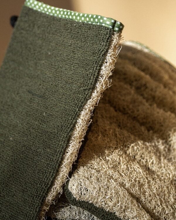 Gant de toilette avec crin